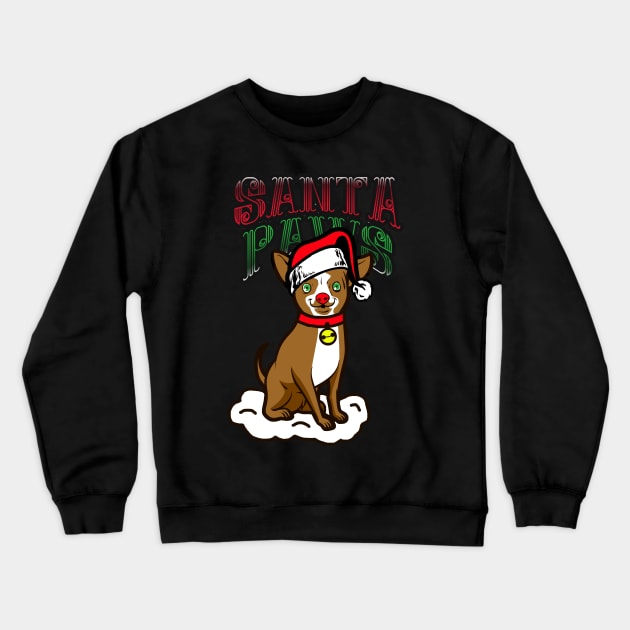 SANTA PAWS Crewneck Sweatshirt by VICTIMRED